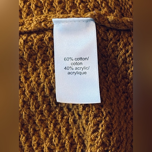 Maurices Open Shoulder Sweater Burnt Orange / Rust Colored Textured Weave Medium - Picture 7 of 9